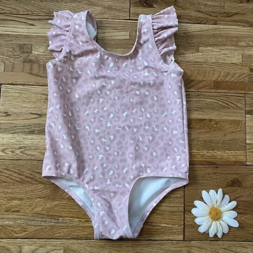 H&M Pink Cheetah One Piece Swimsuit Size 9-12 Months‎